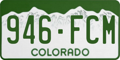 CO license plate 946FCM