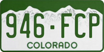 CO license plate 946FCP