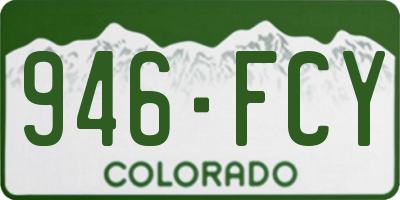 CO license plate 946FCY