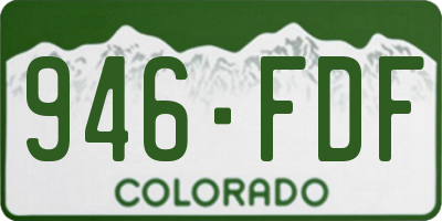 CO license plate 946FDF