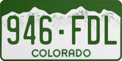 CO license plate 946FDL