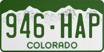CO license plate 946HAP