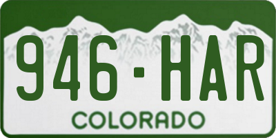 CO license plate 946HAR