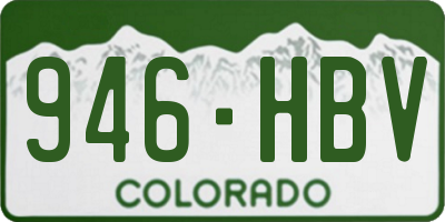 CO license plate 946HBV