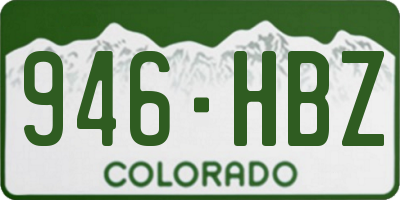CO license plate 946HBZ