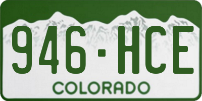 CO license plate 946HCE
