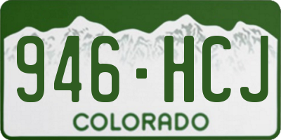 CO license plate 946HCJ