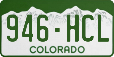 CO license plate 946HCL