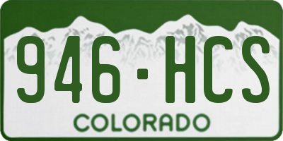 CO license plate 946HCS