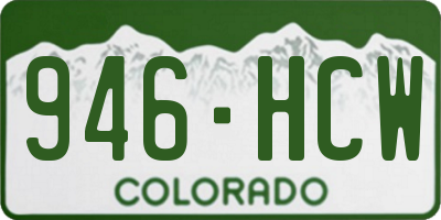 CO license plate 946HCW