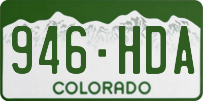 CO license plate 946HDA