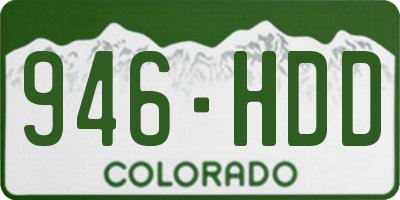 CO license plate 946HDD