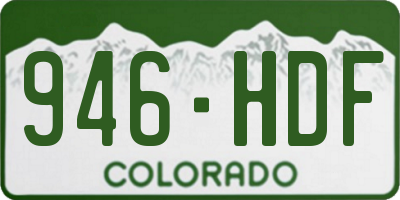 CO license plate 946HDF