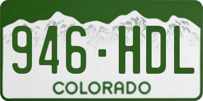 CO license plate 946HDL