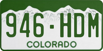 CO license plate 946HDM
