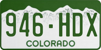 CO license plate 946HDX