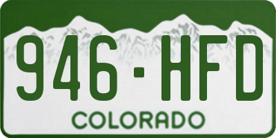 CO license plate 946HFD