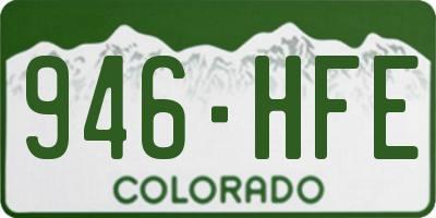 CO license plate 946HFE