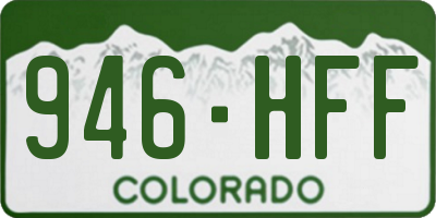 CO license plate 946HFF