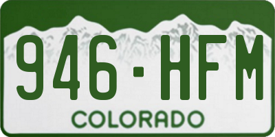 CO license plate 946HFM