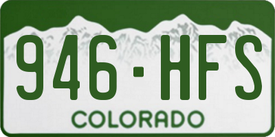 CO license plate 946HFS