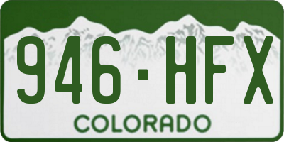 CO license plate 946HFX