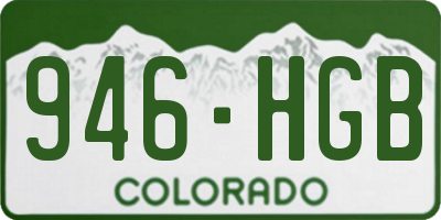 CO license plate 946HGB