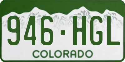 CO license plate 946HGL
