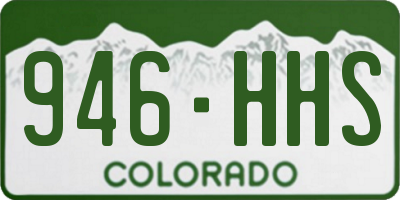 CO license plate 946HHS