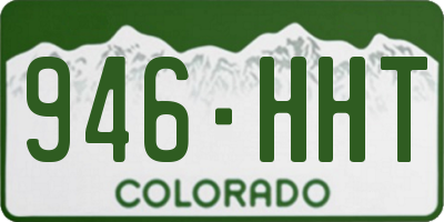 CO license plate 946HHT