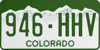 CO license plate 946HHV