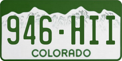 CO license plate 946HII