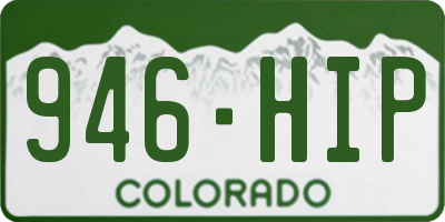 CO license plate 946HIP