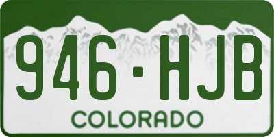 CO license plate 946HJB