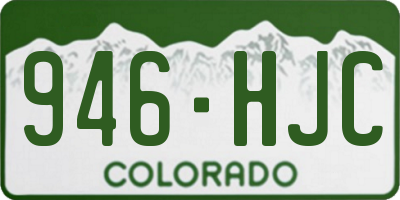 CO license plate 946HJC