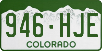CO license plate 946HJE