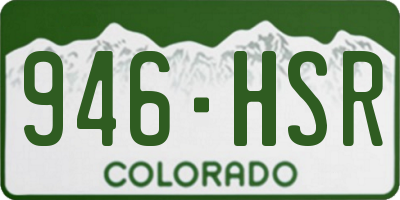 CO license plate 946HSR