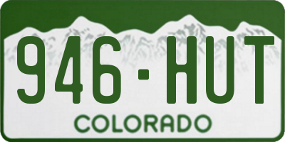 CO license plate 946HUT