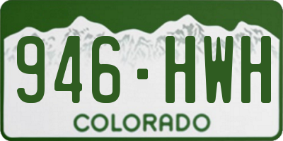 CO license plate 946HWH