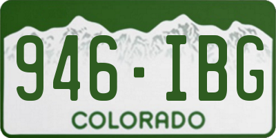 CO license plate 946IBG