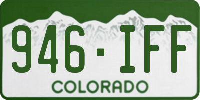 CO license plate 946IFF