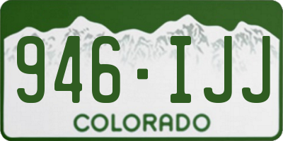 CO license plate 946IJJ