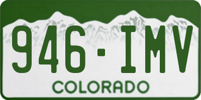 CO license plate 946IMV