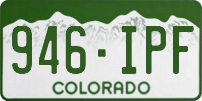 CO license plate 946IPF