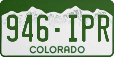 CO license plate 946IPR