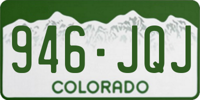 CO license plate 946JQJ