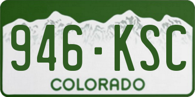 CO license plate 946KSC