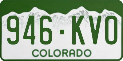 CO license plate 946KVO