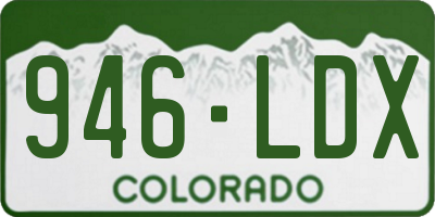 CO license plate 946LDX