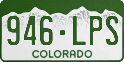 CO license plate 946LPS